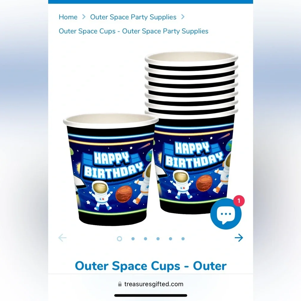 Outer Space Astronaut Rocket Birthday Themed Party Supplies